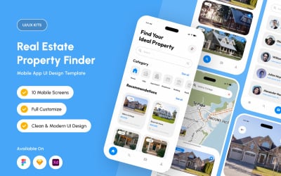 Livora - Designmall för app för fastighetssökning