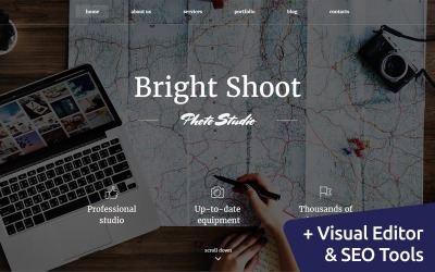 Bright Shoot - Plantilla de galería de fotos de galería de fotos de viajes