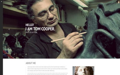 Modello di sito Web dello scultore