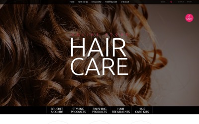 Modello OpenCart per la cura dei capelli