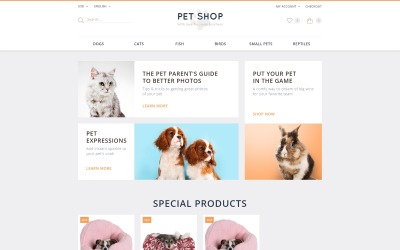 Responsywny szablon OpenCart Pet Shop #55687