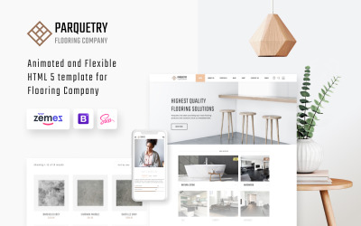 Reszponzív Parquetry - Flooring Company HTML5 Weboldal sablon 55694