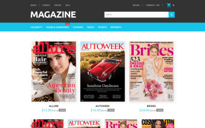 Tema De PrestaShop "Tienda de Revistas" #55692