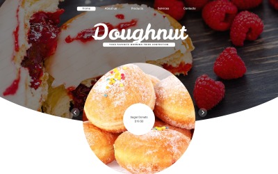 Website-Website für Süßwaren