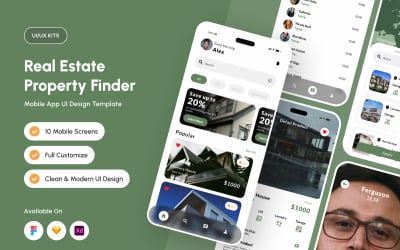 Drömhus - Mall för app för fastighetssökning