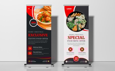 Food Menu Roll Up Signage Standee Ver-2