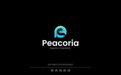 Gradient Modern Abstract Peacock Logo Design