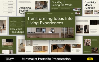 Green Minimal Portfolio Google Slide