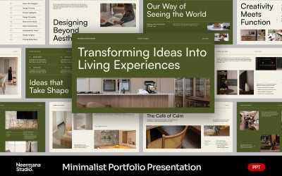 Green Minimal Portfolio PowerPoint
