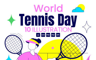10 Ilustrações do Dia Mundial do Tênis
