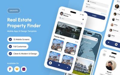 Lofty - Designmall för app för fastighetssökning