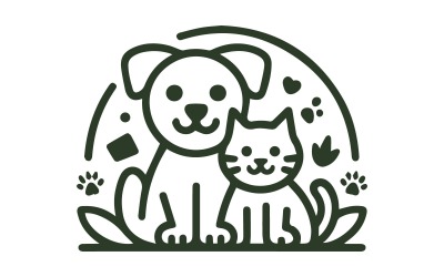 Logo de l&amp;#39;animalerie Happy Paws, Little Friends Pet Supplies