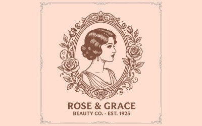 Logo de marque de mode vintage patrimoniale