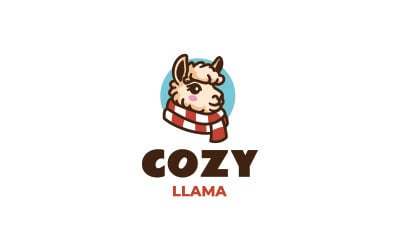 Mascot Modern Alpaca Logo Design