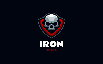 Mascot Skull Shield Logo Design