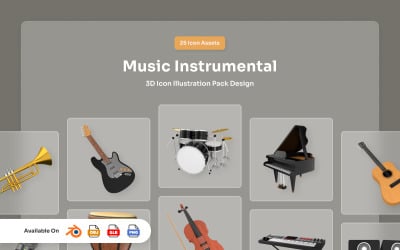 Pakiet ikon instrumentalnych 3D