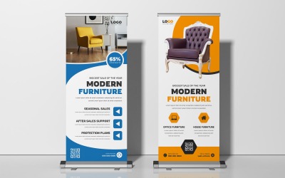 Roll-Up-Werbeaufsteller für Möbelverkäufe, Version 1