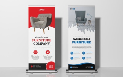 Roll-Up-Werbeaufsteller für Möbelverkäufe, Version 2