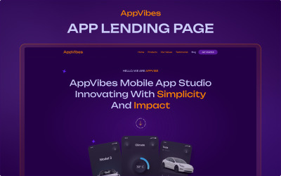 Appvibes – Modelo de aplicativo móvel para Elementor
