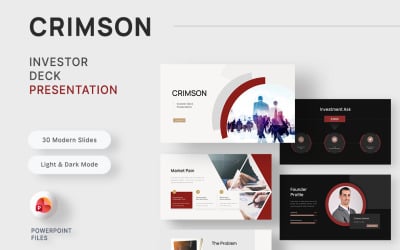 Crimson – Investor Deck PowerPoint Template