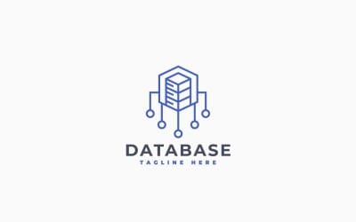 Database Network Connection Logo Template Design