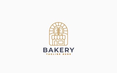 Elegant Bakery Storefront Logo Template Design