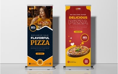 Pizza Shop Roll Up Signage Standee Banner Ver-1