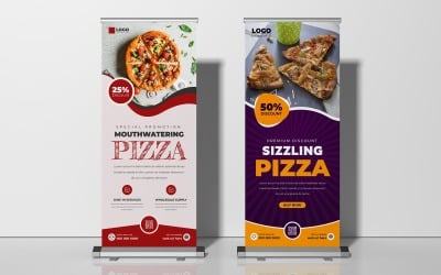 Pizza Shop Roll Up Signage Standee Banner Ver-2