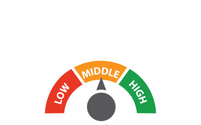Element pulpitu nawigacyjnego miernika ryzyka do prezentacji biznesowych
