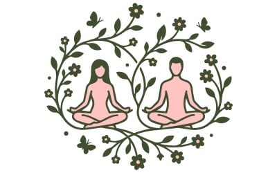 meditation vine Meditation Studio Branding Icon