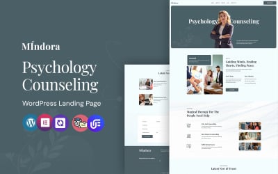 Цільова сторінка CMS WordPress для лайф-коуча Mindora