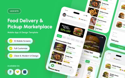 Freshgo - Food Delivery and Pickup Marketplace App Design Template