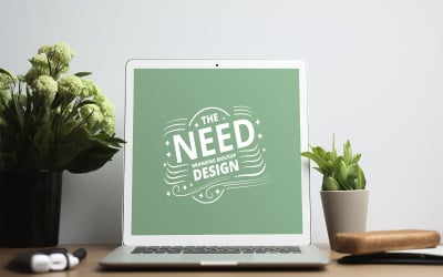 Modern Laptop Screen PSD Mockup for Branding