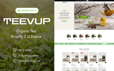 Teevup | Тема Shopify для органического чая OS 2.0