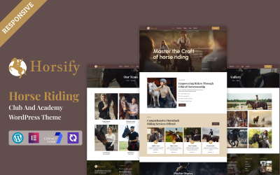 Tema multipropósito de WordPress para Elementor: Club y academia de equitación