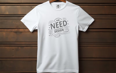 White T-Shirt PSD Mockup with Smart Object for Clean Branding &amp;amp; Fashion Design Presentation