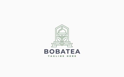 Boba Tea-logotypmalldesign