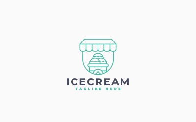 Design de logotipo para carrinho de sorvete