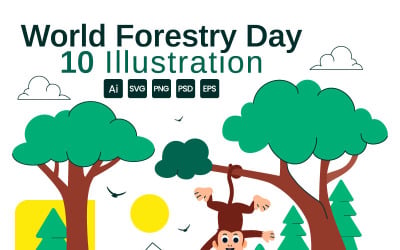 10 Illustration för Världsskogsdagen