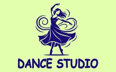 logo di danza vintage ragazza scuola di danza Accademia Logo