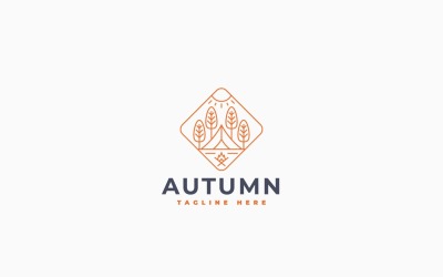 Modèle de logo pour camp d&amp;#39;automne