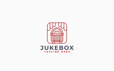 Modello di design del logo del jukebox retrò