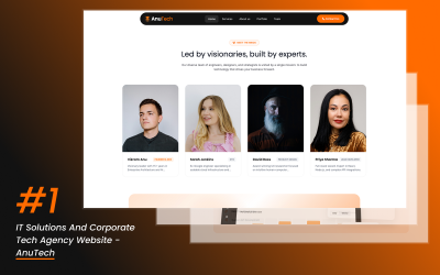 Plantilla web HTML5 para AnuTech - Agencia de soluciones de TI y SaaS