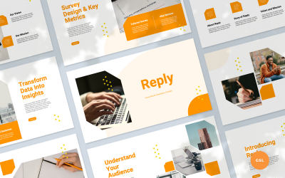 Шаблон презентації результатів опитування для Google Slides