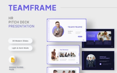 Teamframe - Human Resource Pitch Deck Google Slides Template