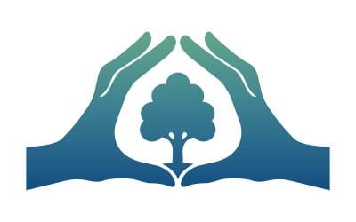 Projekt logo „Drzewo chronione rękami” na rzecz ochrony środowiska i ochrony środowiska