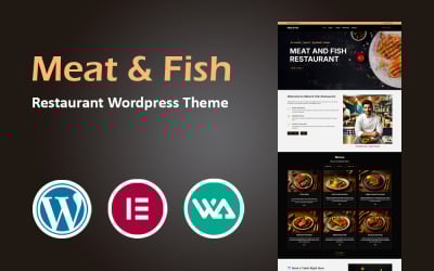 WordPress-tema för kött- och fiskrestauranger