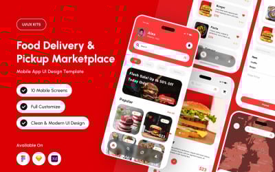 Yumway - Food Delivery &amp;amp; Pickup Marketplace App Design Template