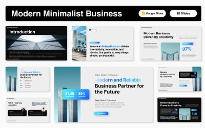 Gradientowy nowoczesny minimalistyczny szablon slajdu Google dla firm