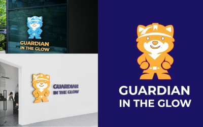Guardian in the Glow – Modern Tech Logo